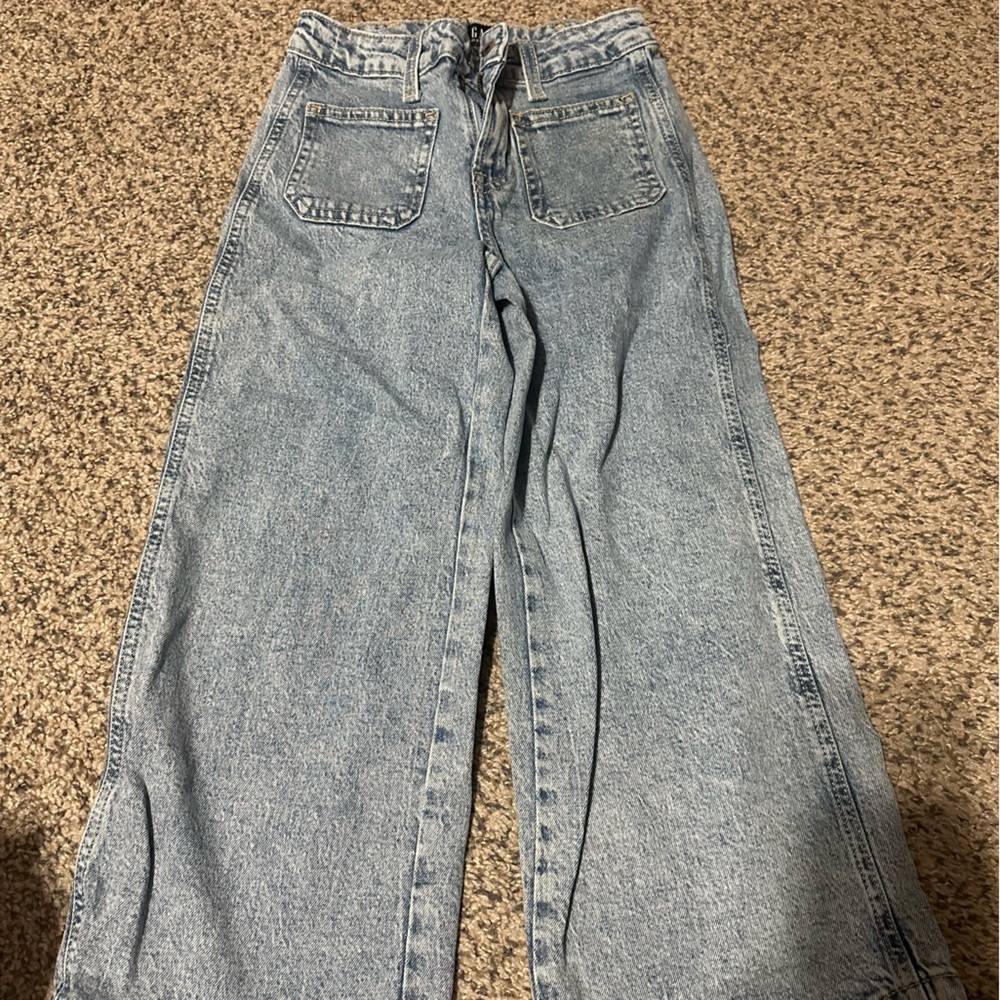 Girls GAP Light Blue Denim Wide Leg Jeans